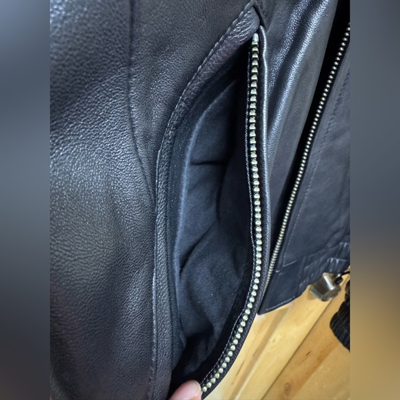 Harley-Davidson Black Genuine Leather Bomber Jacket Unisex - Picture 4 of 9